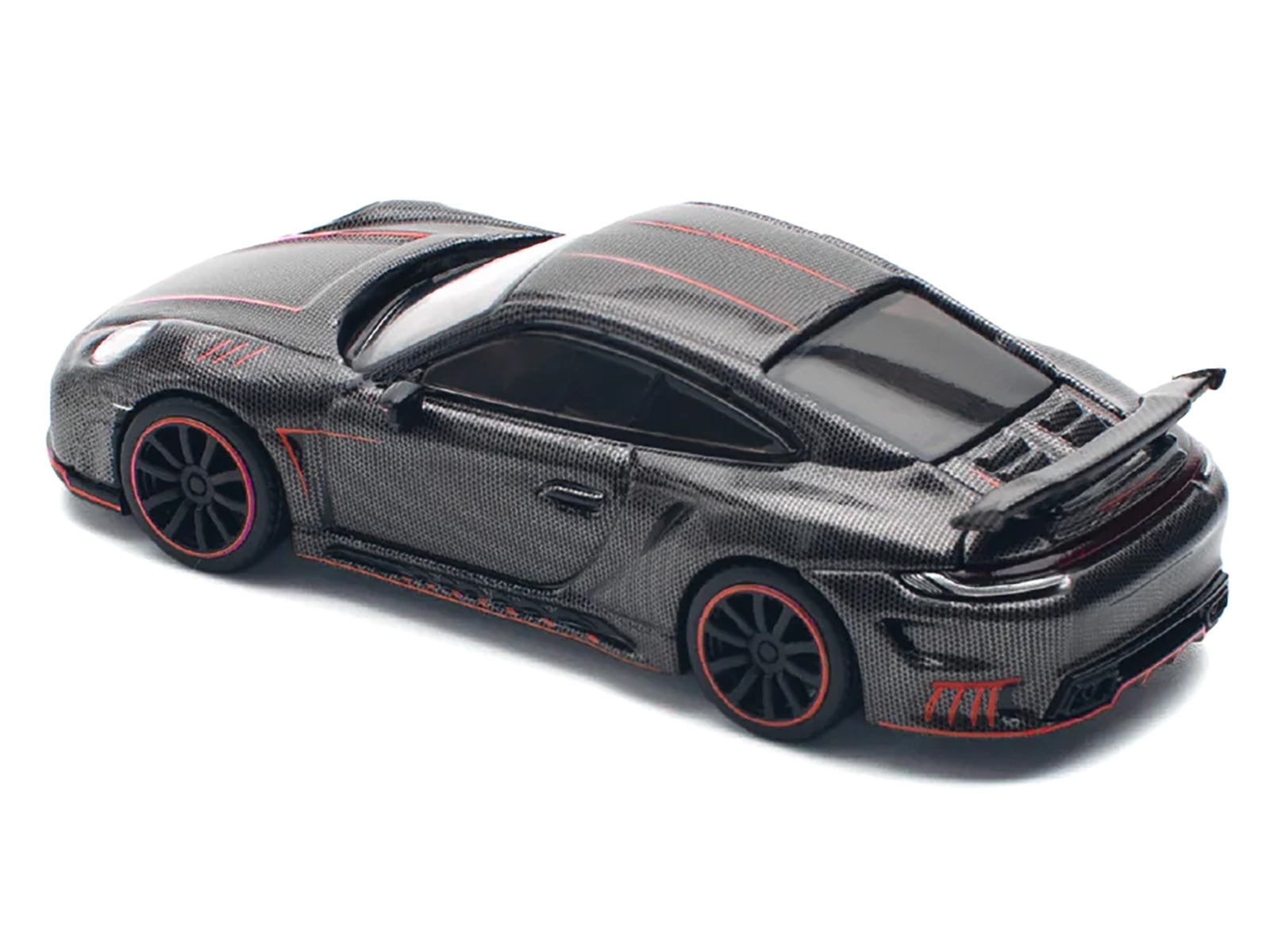 992 Stinger GTR Carbon Edition with Red Accents 1/64 Diecast Model Car by Pop Race-DiecastModeler.com