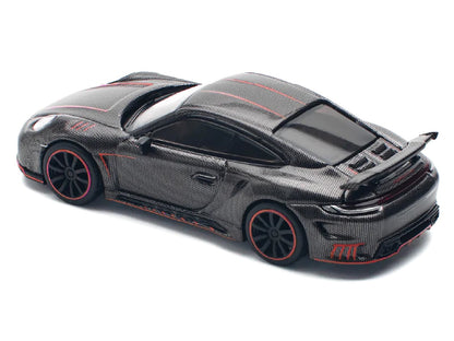 992 Stinger GTR Carbon Edition with Red Accents 1/64 Diecast Model Car by Pop Race-DiecastModeler.com