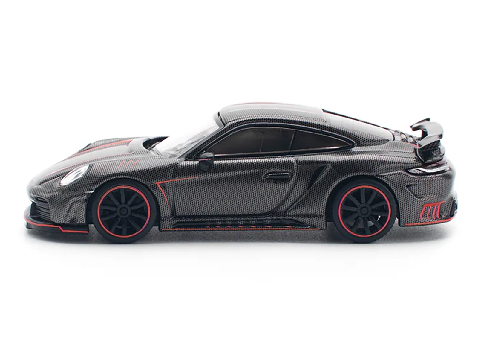 992 Stinger GTR Carbon Edition with Red Accents 1/64 Diecast Model Car by Pop Race-DiecastModeler.com