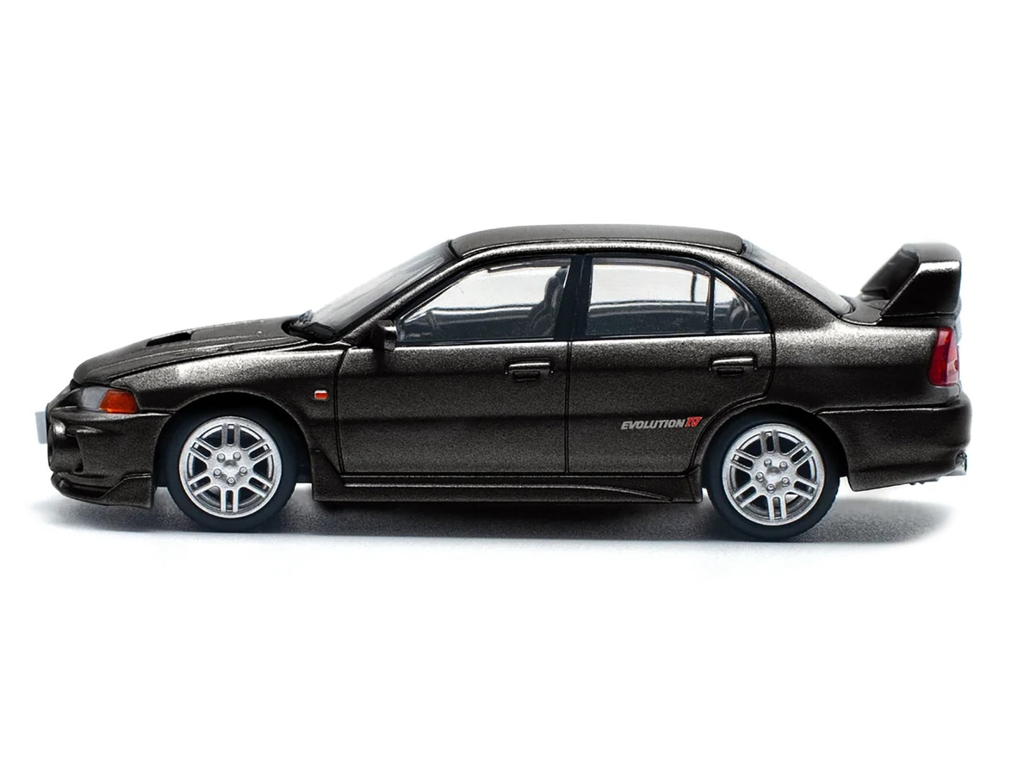 Mitsubishi Lancer Evolution IV RHD (Right Hand Drive) Pyrenees Black Pearl 1/64 Diecast Model Car by Pop Race