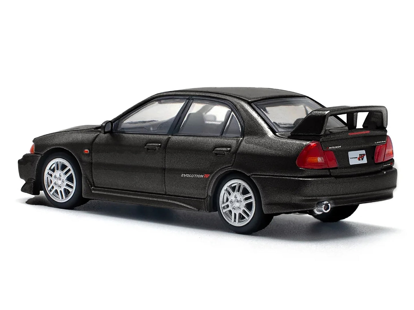 Mitsubishi Lancer Evolution IV RHD (Right Hand Drive) Pyrenees Black Pearl 1/64 Diecast Model Car by Pop Race