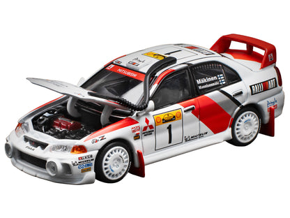 Mitsubishi Lancer Evolution IV RHD (Right Hand Drive) #1 Tommi Makinen - Risto Mannisenmaki "Safari Rally Kenya" (1998) 1/64 Diecast Model Car by Pop Race