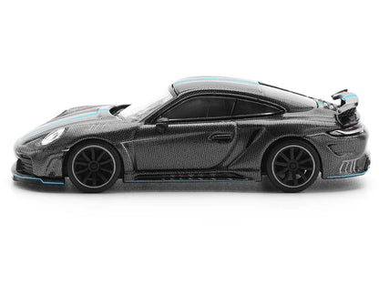 992 Stinger GTR Carbon Edition with Blue Stripe 1/64 Diecast Model Car by Pop Race