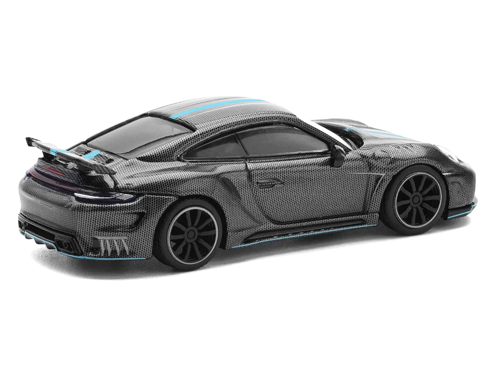 992 Stinger GTR Carbon Edition with Blue Stripe 1/64 Diecast Model Car by Pop Race-DiecastModeler.com
