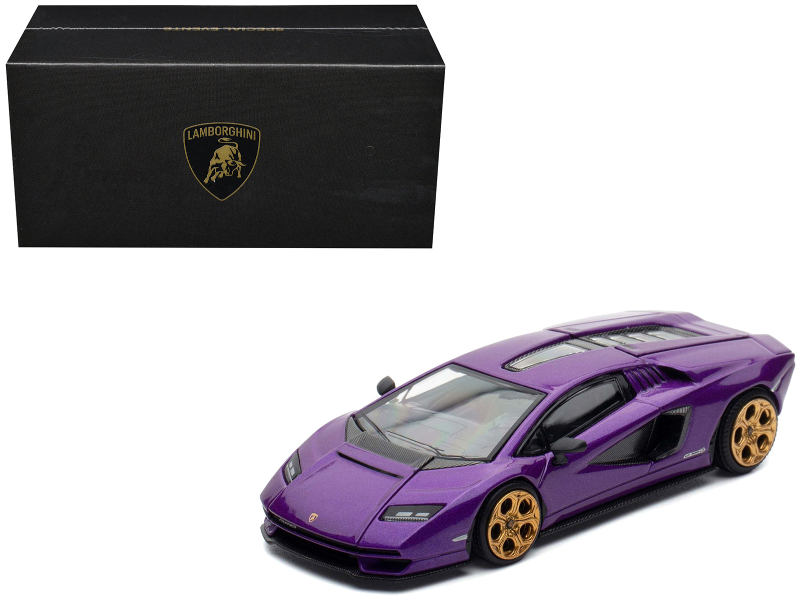 Lamborghini Countach LPI 800-4 Viola Pasifae Purple Metallic "Hong Kong Toycar Salon 2025" 1/64 Diecast Model Car by Pop Race-DiecastModeler.com