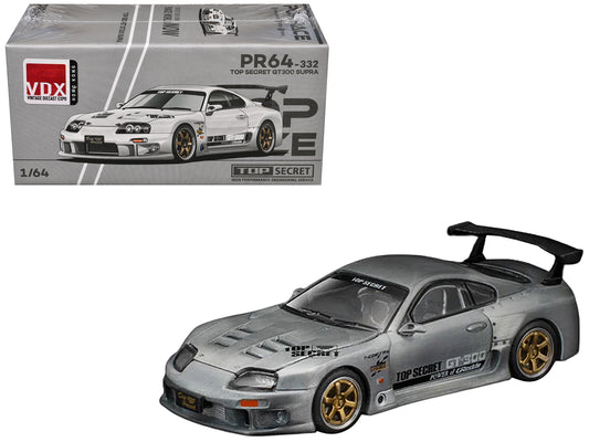 Toyota Supra "Top Secret" GT300 RHD (Right Hand Drive) Raw Metal "Vintage Diecast Expo Hong Kong 2025" 1/64 Diecast Model Car by Pop Race-DiecastModeler.com