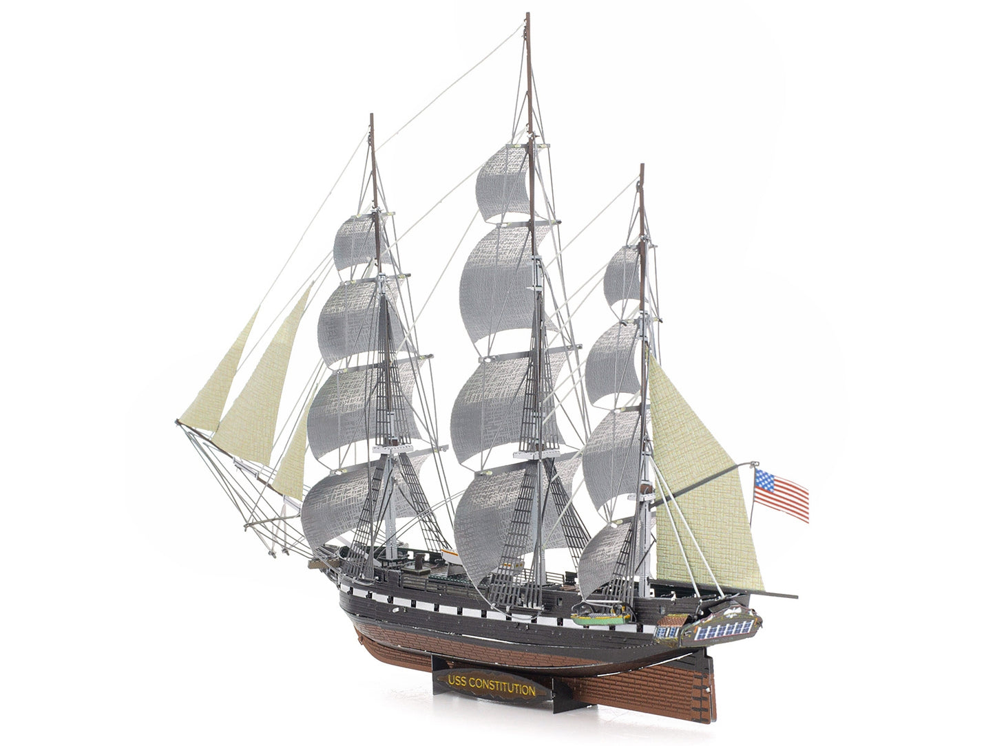 Model Kit USS Constitution Warship (Challenging Difficulty) Steel Model by Metal Earth