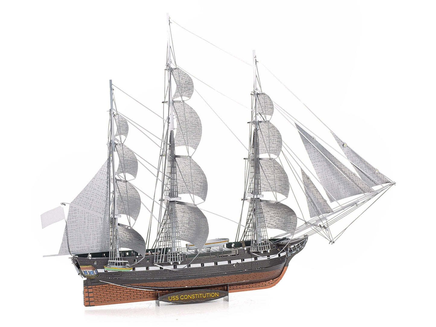 Model Kit USS Constitution Warship (Challenging Difficulty) Steel Model by Metal Earth