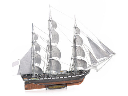 Model Kit USS Constitution Warship (Challenging Difficulty) Steel Model by Metal Earth