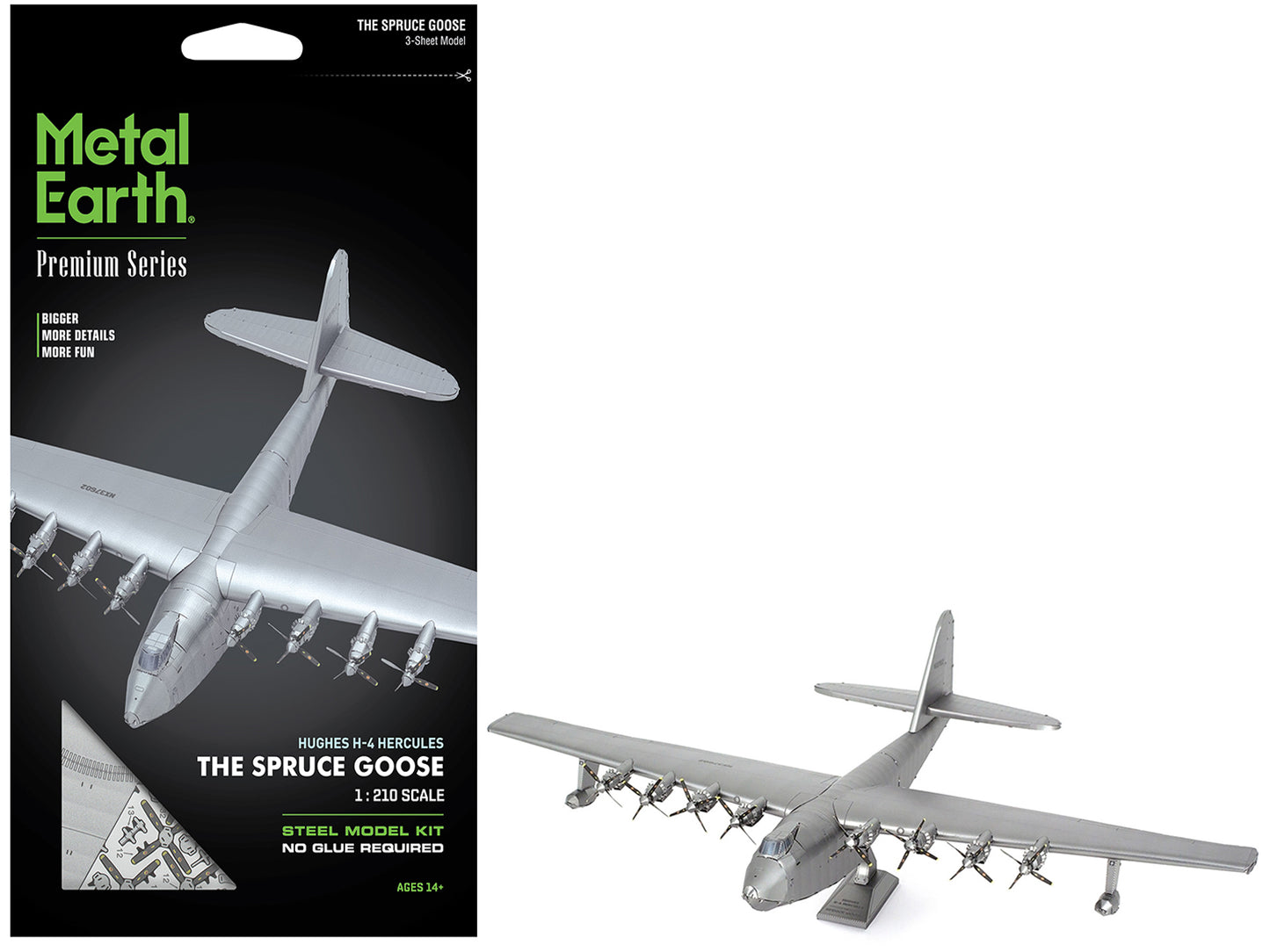 Model Kit Hughes H-4 Hercules Flying Boat "The Spruce Goose" (Moderate Difficulty) Steel Model by Metal Earth-DiecastModeler.com