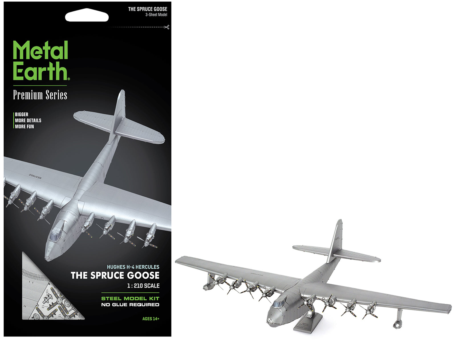 Model Kit Hughes H-4 Hercules Flying Boat "The Spruce Goose" (Moderate Difficulty) Steel Model by Metal Earth-DiecastModeler.com