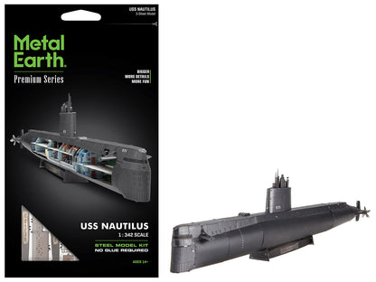 Model Kit USS Nautilus (SSN-571) Submarine "United States Navy" (Challenging Difficulty) Steel Model by Metal Earth-DiecastModeler.com