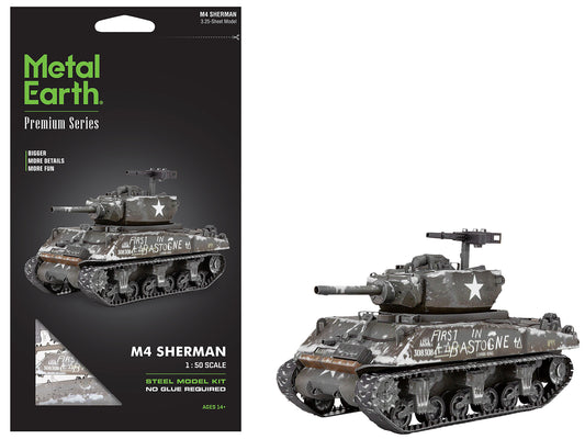 Model Kit United States M4 Sherman Tank (Moderate Difficulty) Steel Model by Metal Earth