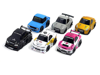 "QubeCarz" Series #1 Set of 6 pieces 1/64 Diecast Model Cars by Mini GT-DiecastModeler.com