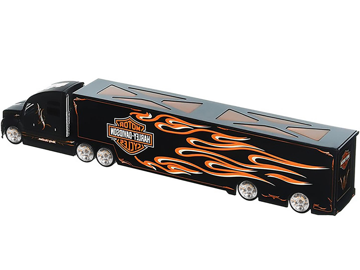 Harley Davidson Custom Hauler Trailer Black "Custom Haulers" Series 1/64 Diecast Model by Maisto