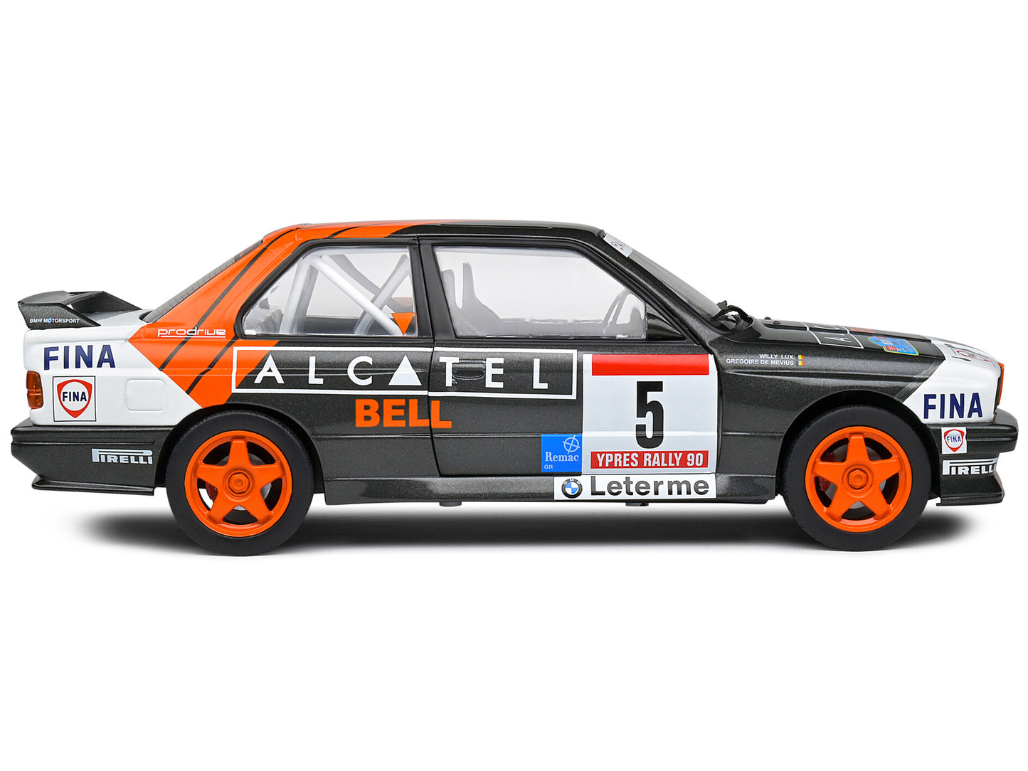 BMW E30 M3 Gr.A #5 Gregoire de Mevius - Willy Lux 3rd Place "Ypres 24 Hours Rally" (1990) "Competition" Series 1/18 Diecast Model Car by Solido-DiecastModeler.com