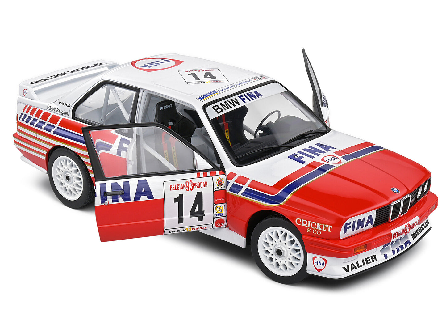BMW E30 M3 #14 Marc Duez "Belgian Procar Championship" (1993) "Competition" Series 1/18 Diecast Model Car by Solido-DiecastModeler.com
