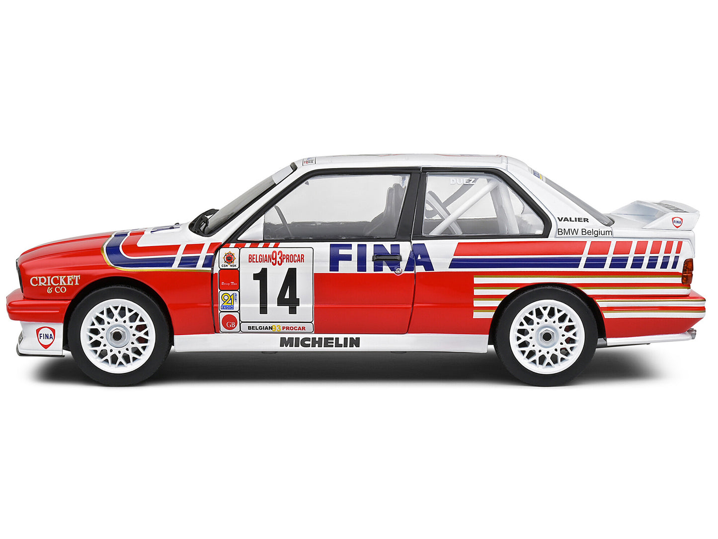 BMW E30 M3 #14 Marc Duez "Belgian Procar Championship" (1993) "Competition" Series 1/18 Diecast Model Car by Solido-DiecastModeler.com