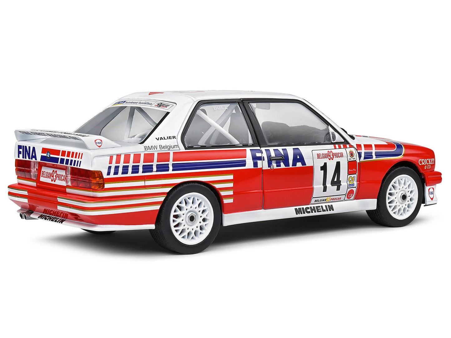 BMW E30 M3 #14 Marc Duez "Belgian Procar Championship" (1993) "Competition" Series 1/18 Diecast Model Car by Solido-DiecastModeler.com