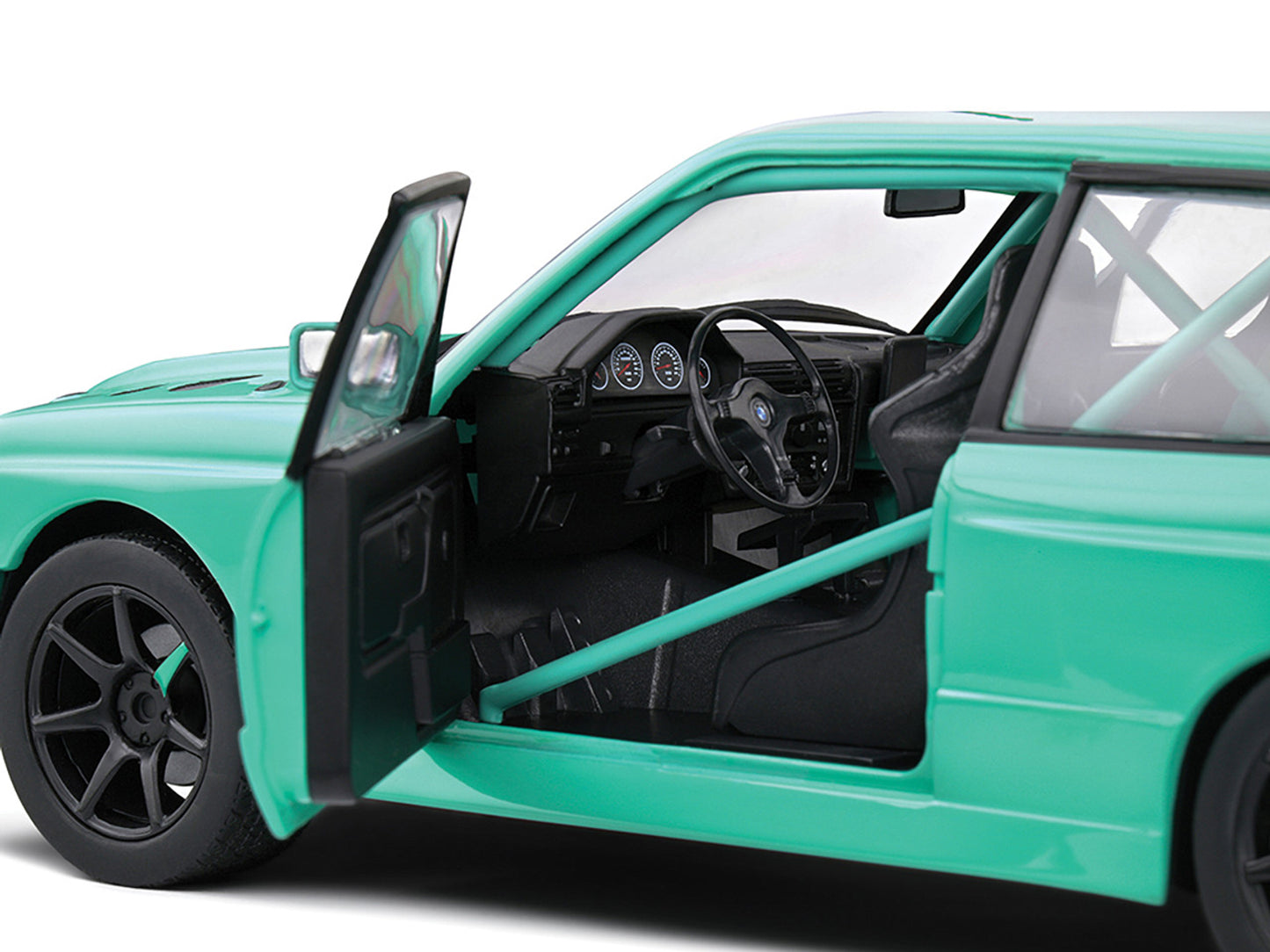 1990 BMW E30 M3 Custom "Drift Missile" Blue 1/18 Diecast Model Car by Solido