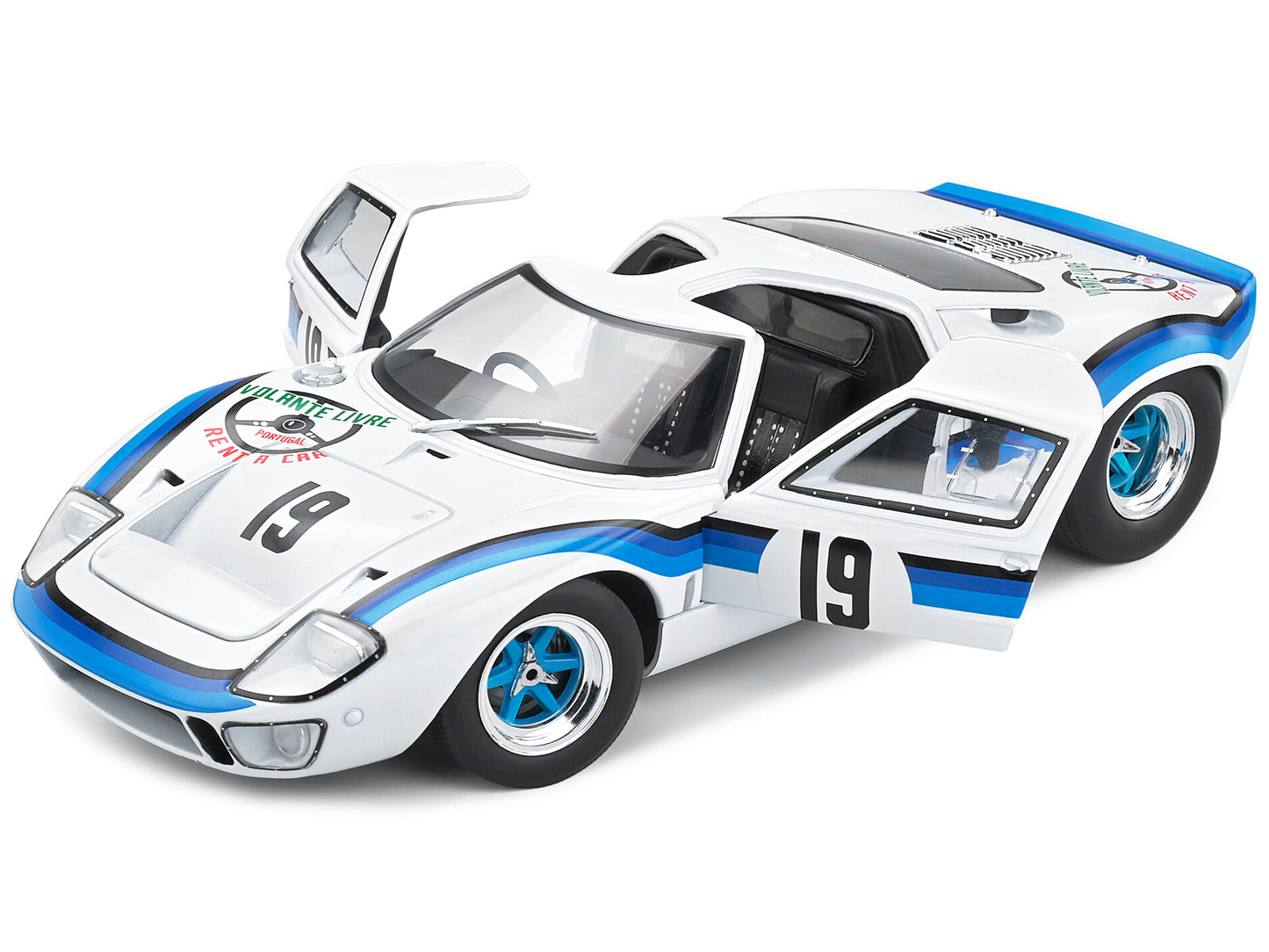 Ford GT40 MK.1 RHD (Right Hand Drive) #19 Emilio Marta "Angola Championship" (1973) "Competition" Series 1/18 Diecast Model Car by Solido-DiecastModeler.com