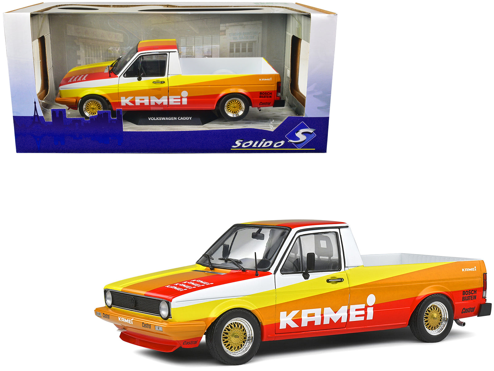 1982 Volkswagen Caddy MK 1 Pickup Truck "Kamei Tribute" 1/18 Diecast Model Car by Solido-DiecastModeler.com