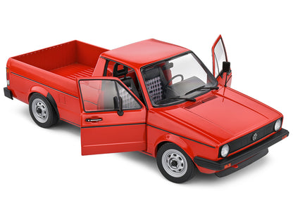 1983 Volkswagen Caddy MK 1 Pickup Truck Mars Red 1/18 Diecast Model Car by Solido-DiecastModeler.com