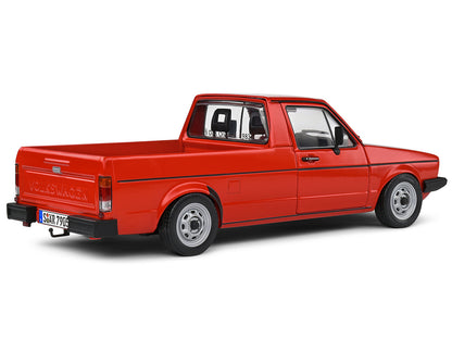 1983 Volkswagen Caddy MK 1 Pickup Truck Mars Red 1/18 Diecast Model Car by Solido-DiecastModeler.com