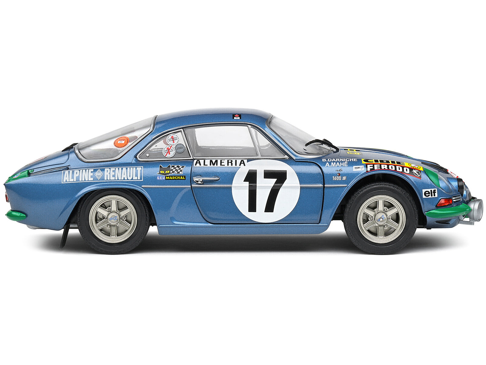 Alpine A110 1600S #17 Bernard Darniche - Alain Mahe "Rallye de Monte-Carlo" (1972) "Competition" Series 1/18 Diecast Model Car by Solido-DiecastModeler.com