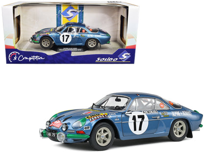 Alpine A110 1600S #17 Bernard Darniche - Alain Mahe "Rallye de Monte-Carlo" (1972) "Competition" Series 1/18 Diecast Model Car by Solido-DiecastModeler.com