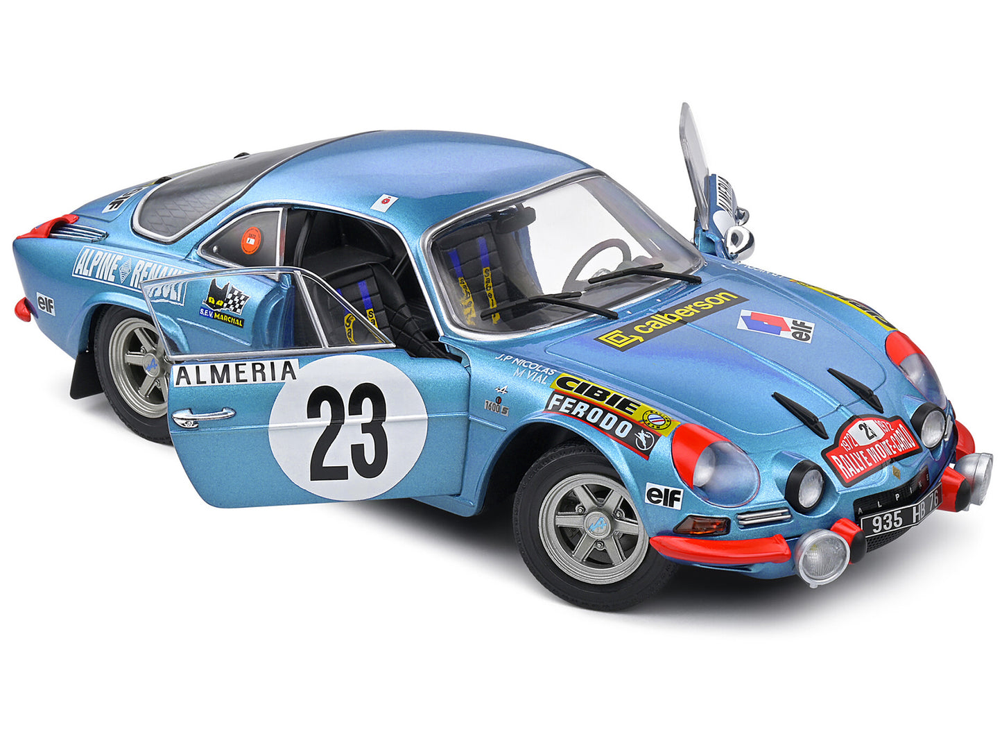 Alpine A110 1600S #23 Jean-Pierre Nicolas - Michel Vial "Rallye Monte-Carlo" (1972) "Competition" Series 1/18 Diecast Model Car by Solido-DiecastModeler.com