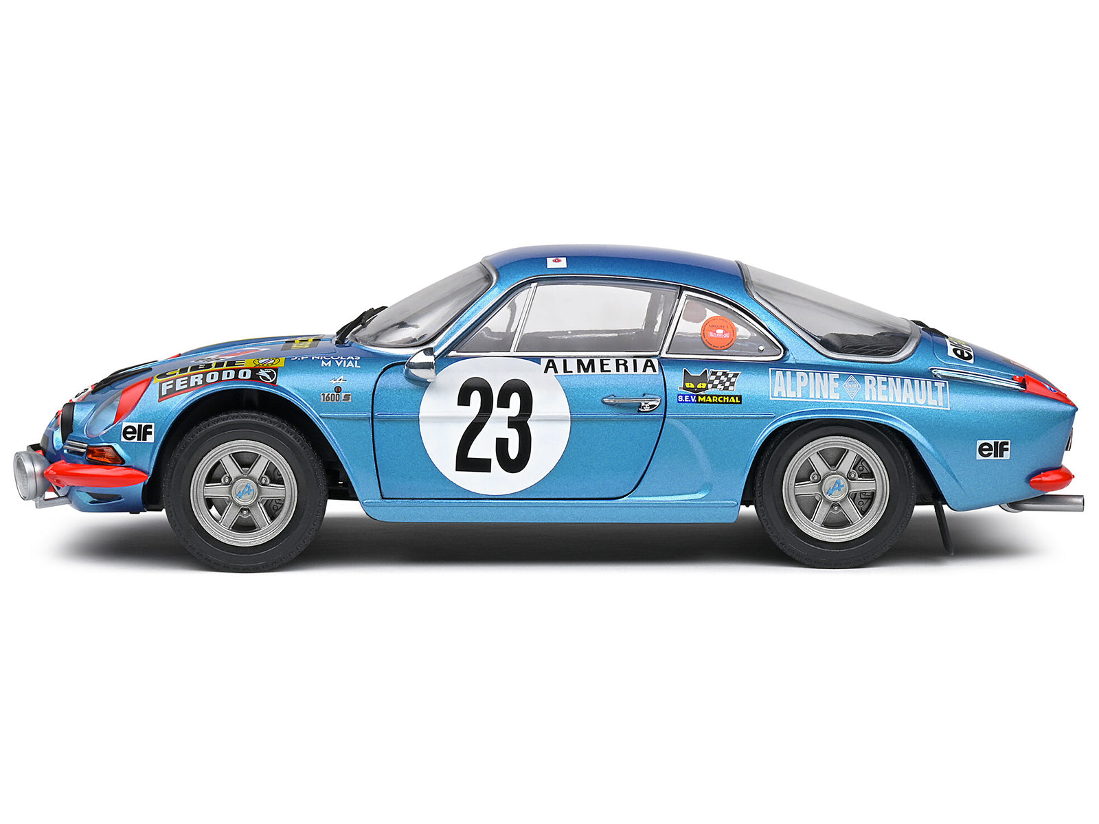 Alpine A110 1600S #23 Jean-Pierre Nicolas - Michel Vial "Rallye Monte-Carlo" (1972) "Competition" Series 1/18 Diecast Model Car by Solido-DiecastModeler.com