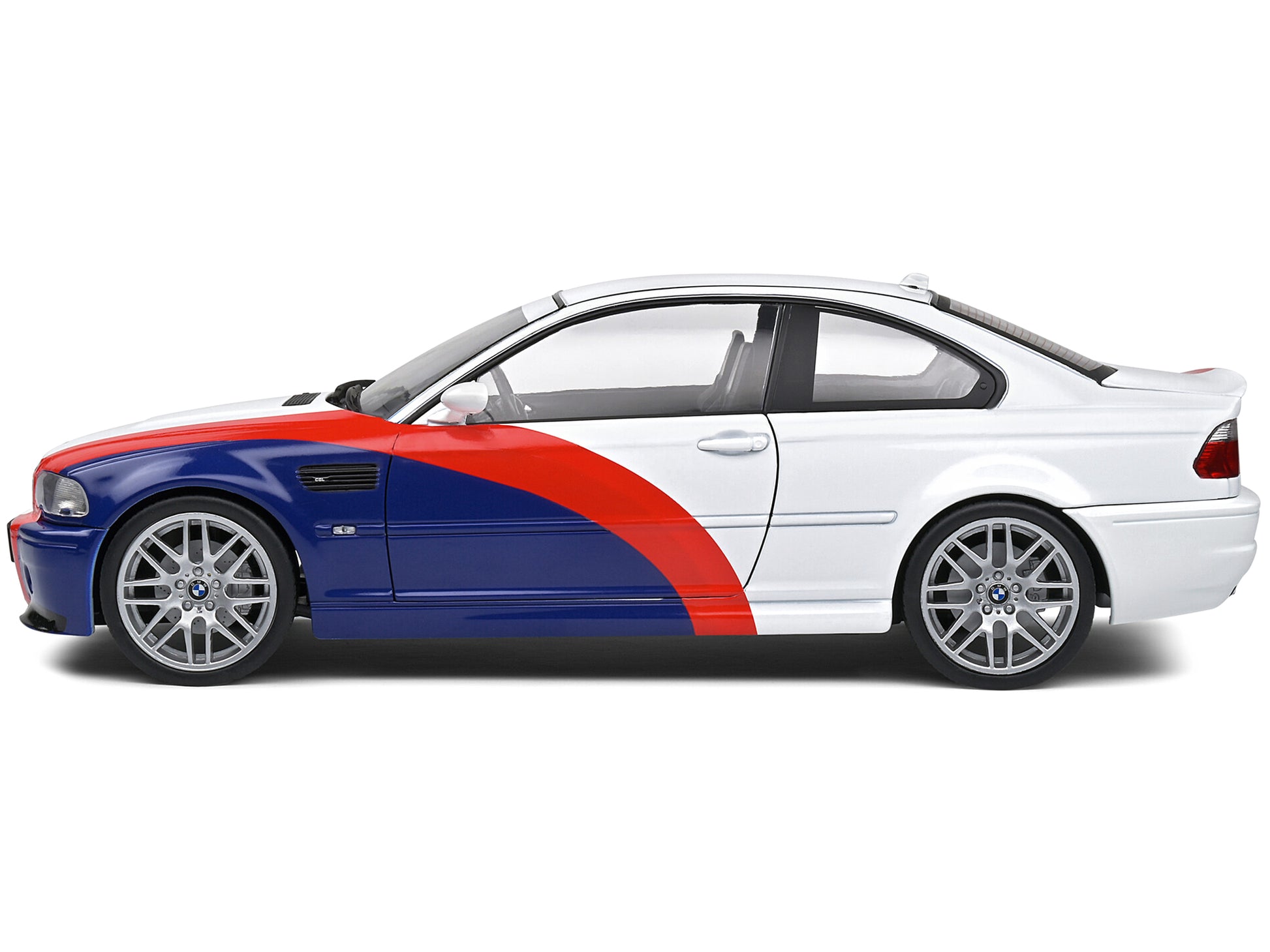 2000 BMW E46 M3 "Streetfighter" White with Blue and Red Graphics 1/18 Diecast Model Car by Solido-DiecastModeler.com
