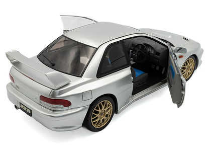 1998 Subaru Impreza 22B RHD (Right Hand Drive) Silver Metallic with Gold Wheels 1/18 Diecast Model Car by Solido