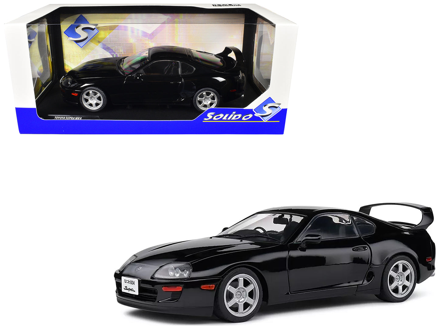 1993 Toyota Supra MK4 (A80) RHD (Right Hand Drive) Astral Black 1/18 Diecast Model Car by Solido-DiecastModeler.com