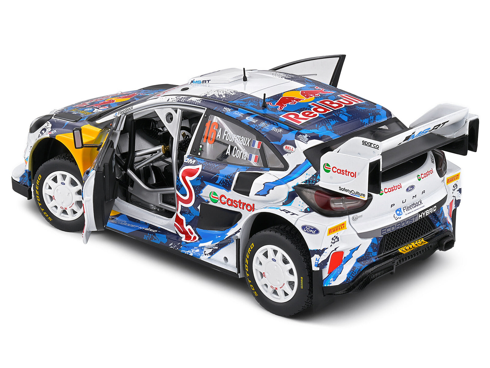 Ford Puma Rally1 Hybrid #16 Adrien Fourmaux - Alexandre Coria 3rd Place "Rally Sweden" (2024) "Competition" Series 1/18 Diecast Model Car by Solido-DiecastModeler.com