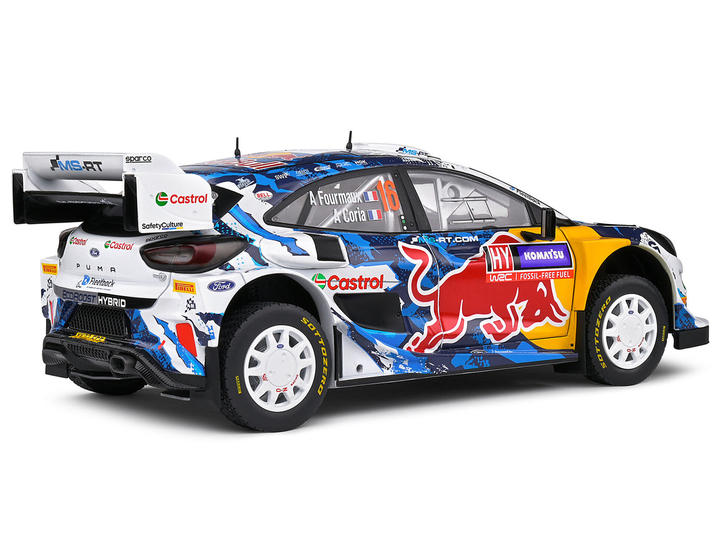 Ford Puma Rally1 Hybrid #16 Adrien Fourmaux - Alexandre Coria 3rd Place "Rally Sweden" (2024) "Competition" Series 1/18 Diecast Model Car by Solido-DiecastModeler.com