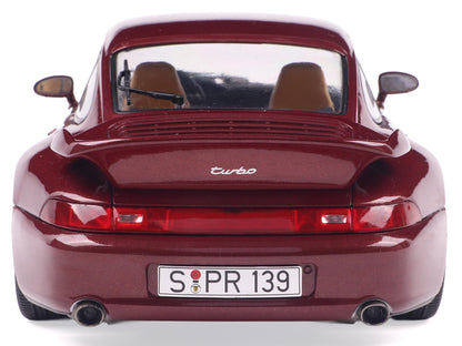 1997 Porsche 911 (993) Turbo Arena Red Metallic 1/18 Diecast Model Car by Solido