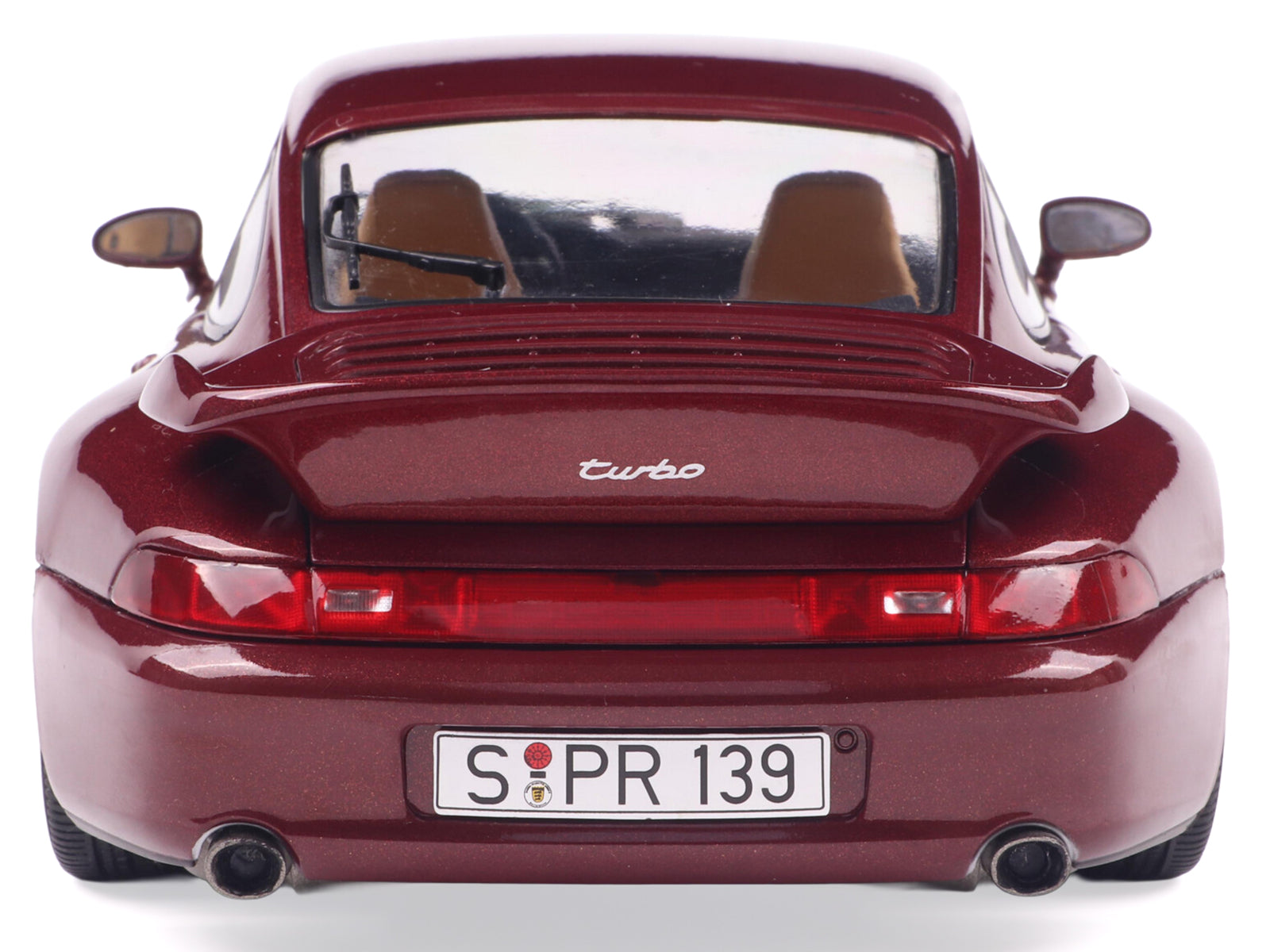 1997 Porsche 911 (993) Turbo Arena Red Metallic 1/18 Diecast Model Car by Solido-DiecastModeler.com