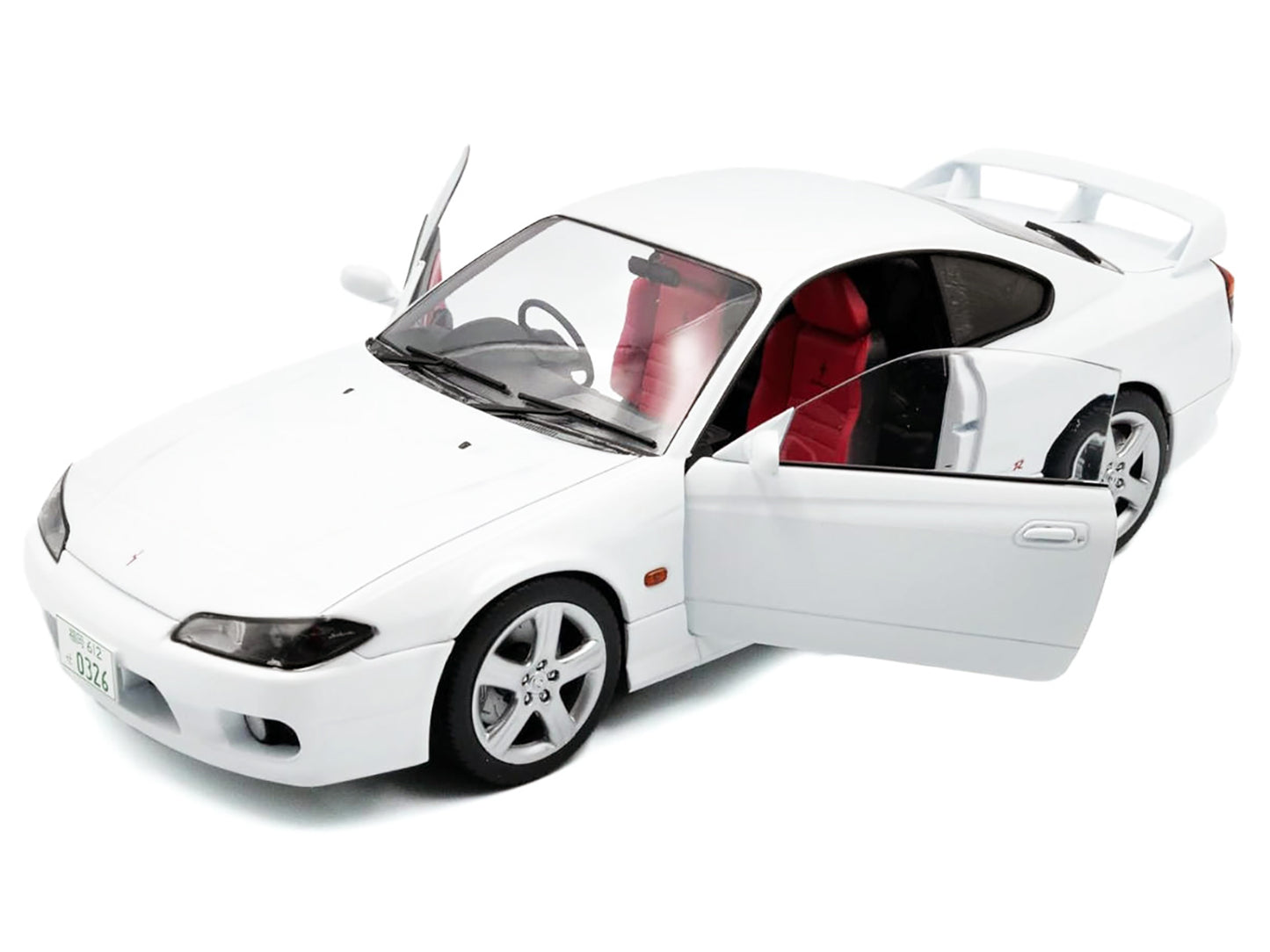 1999 Nissan Silvia (S15) Spec-R Aero RHD (Right Hand Drive) Aspen White 1/18 Diecast Model Car by Solido-DiecastModeler.com
