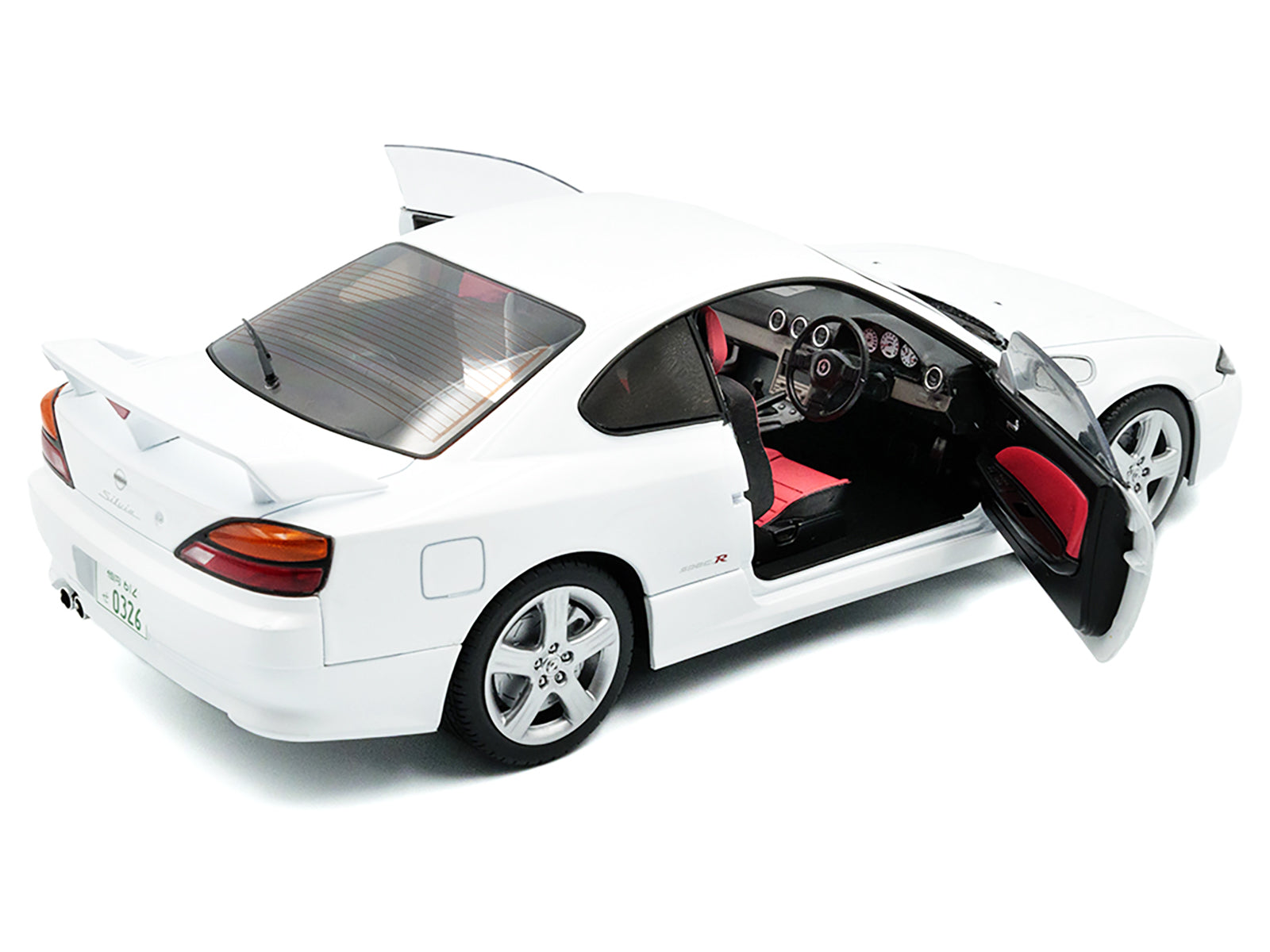 1999 Nissan Silvia (S15) Spec-R Aero RHD (Right Hand Drive) Aspen White 1/18 Diecast Model Car by Solido-DiecastModeler.com