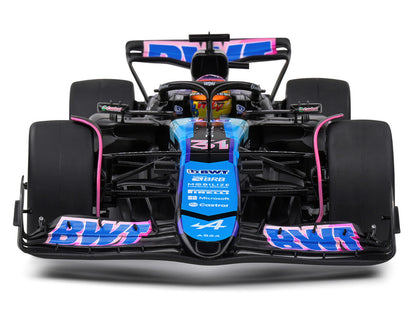 Alpine A524 #31 Esteban Ocon "BWT" Formula One F1 Miami GP (2024) "Competition" Series 1/18 Diecast Model Car by Solido-DiecastModeler.com