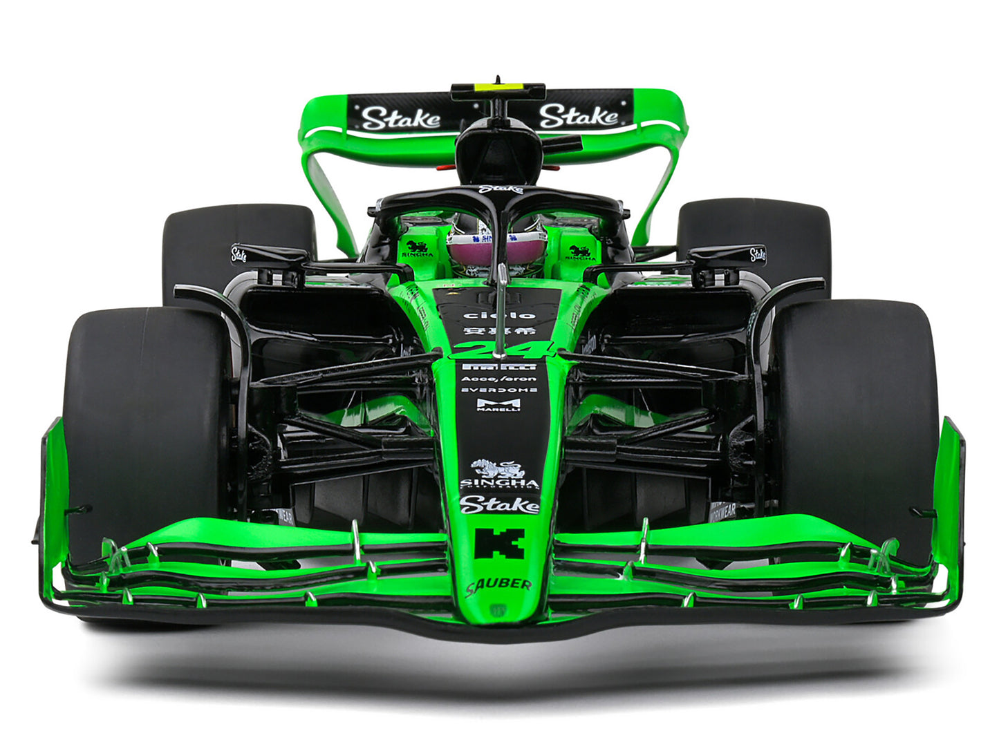 Kick Sauber C44 #24 Zhou Guanyu "Kick Sauber F1 Team" Formula One F1 "Bahrain GP" (2024) "Competition" Series 1/18 Diecast Model Car by Solido