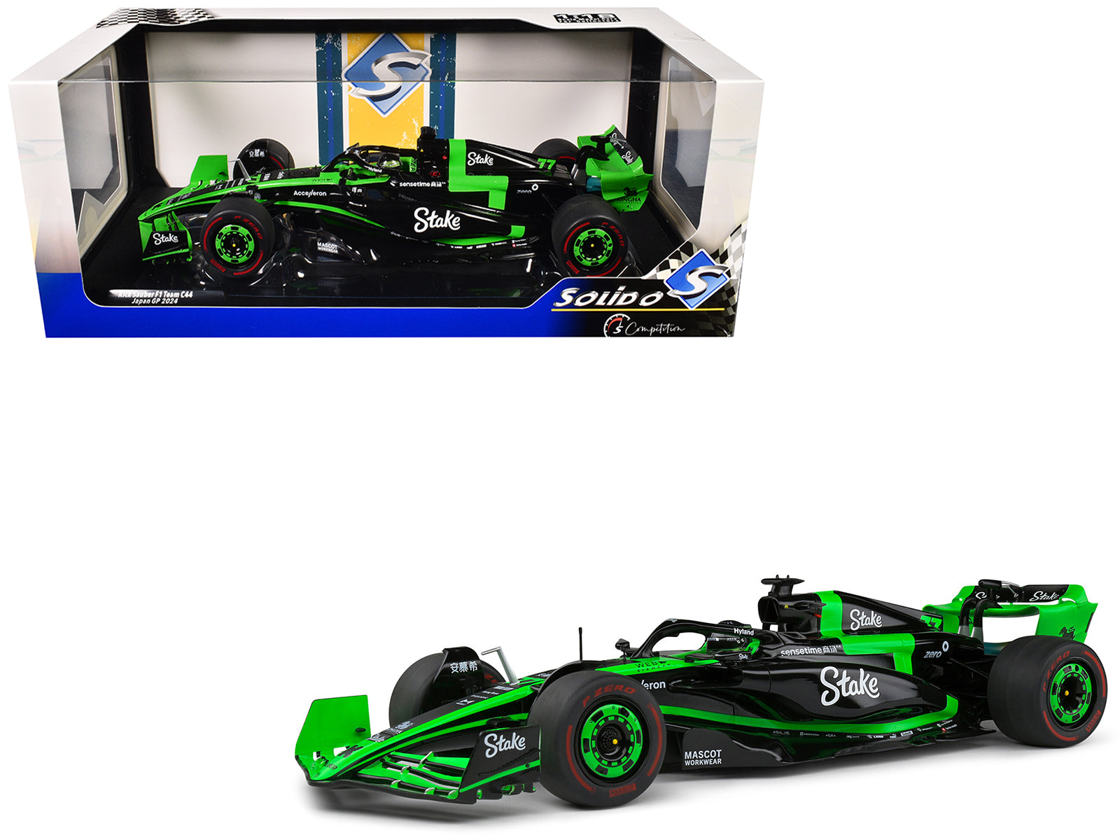 Kick Sauber C44 #77 Valtteri Bottas "Kick Sauber F1 Team" Formula One F1 "Japan GP" (2024) "Competition" Series 1/18 Diecast Model Car by Solido-DiecastModeler.com