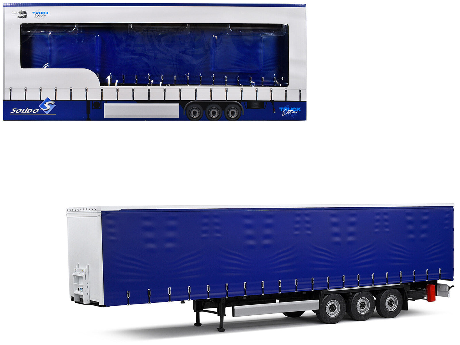 Tarpaulin Trailer Blue "Truck Edition" Series 1/24 Diecast Model Car by Solido-DiecastModeler.com
