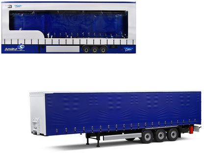 Tarpaulin Trailer Blue "Truck Edition" Series 1/24 Diecast Model Car by Solido-DiecastModeler.com
