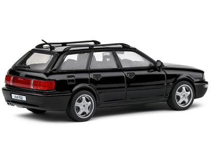 1995 Audi Avant RS2 Brilliant Black with Roofrack 1/43 Diecast Model Car by Solido