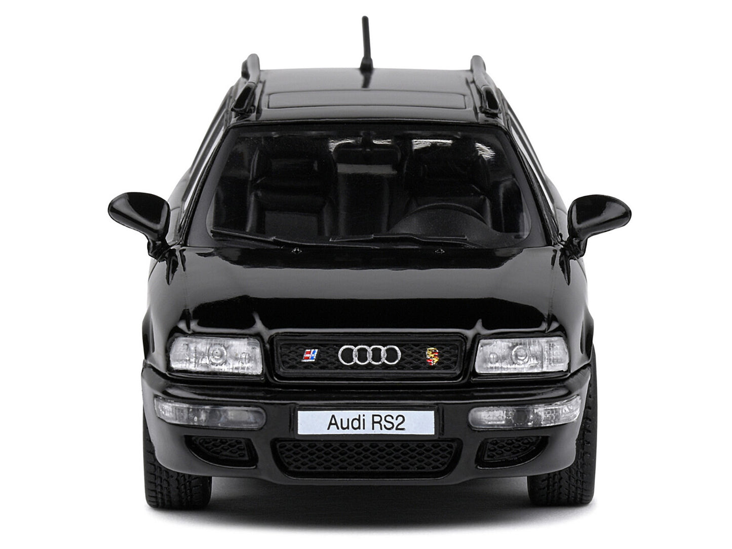 1995 Audi Avant RS2 Brilliant Black with Roofrack 1/43 Diecast Model Car by Solido