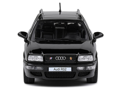 1995 Audi Avant RS2 Brilliant Black with Roofrack 1/43 Diecast Model Car by Solido