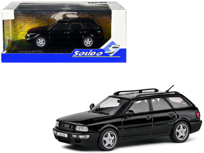 1995 Audi Avant RS2 Brilliant Black with Roofrack 1/43 Diecast Model Car by Solido